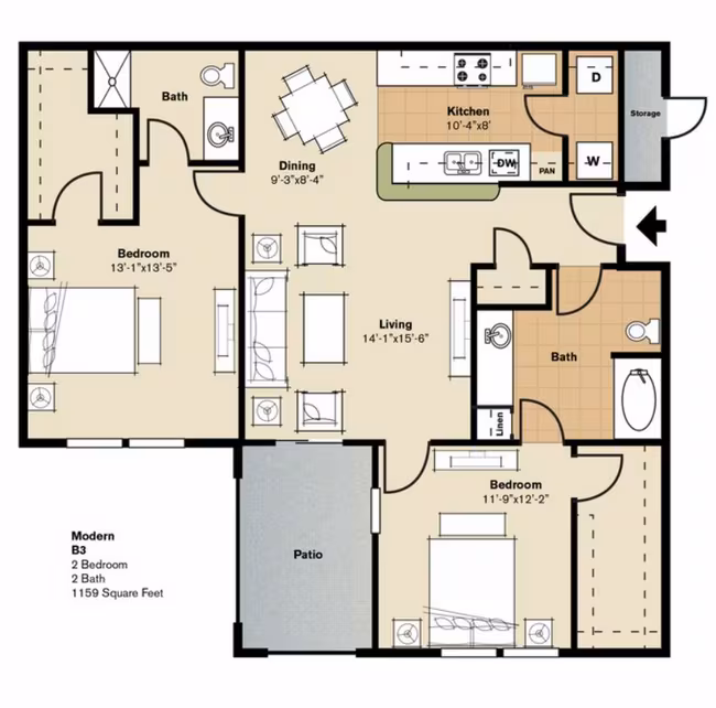 Unit 1936 1936 floor plan